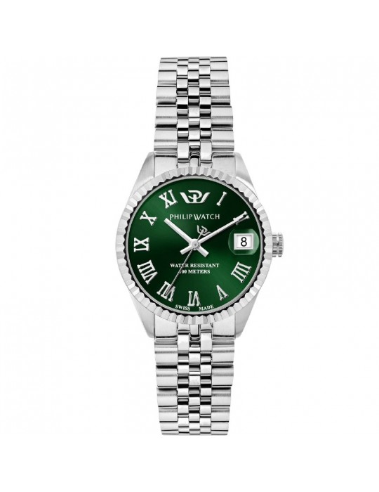 Orologio Philip Watch - Caribe Quarzo - Tempo Data 31mm Verde - R8253597658