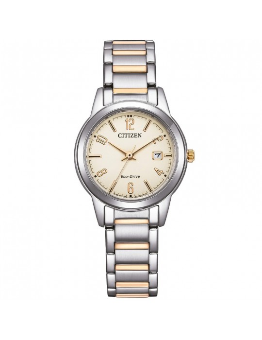 Orologio Citizen Donna - Lady Eco-Drive 29mm Avorio Bicolore - FE1244-72A