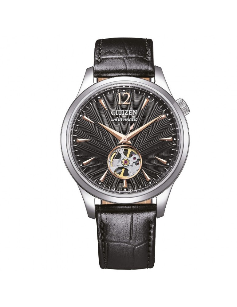 Citizen Watch - Automatic Mechanical 40mm Black Rose Gold with Visible Movement - 0