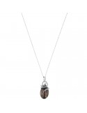 Collana Coscia - Oro Bianco 18 Carati - Perla Tahiti - Diamanti Naturali