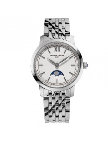 Orologio Frederique Constant - Classics Slimeline - Moonphase 30mm Bianco - FC-206SW1S6B