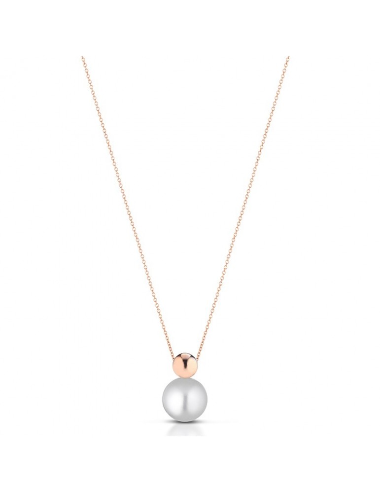 Collana Lelune - Moonlight - Oro Rosa - Perla Pendente - LLCL55854