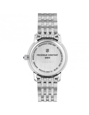 Orologio Frederique Constant - Classics Slimeline - Moonphase 30mm Bianco - FC-206SW1S6B 2