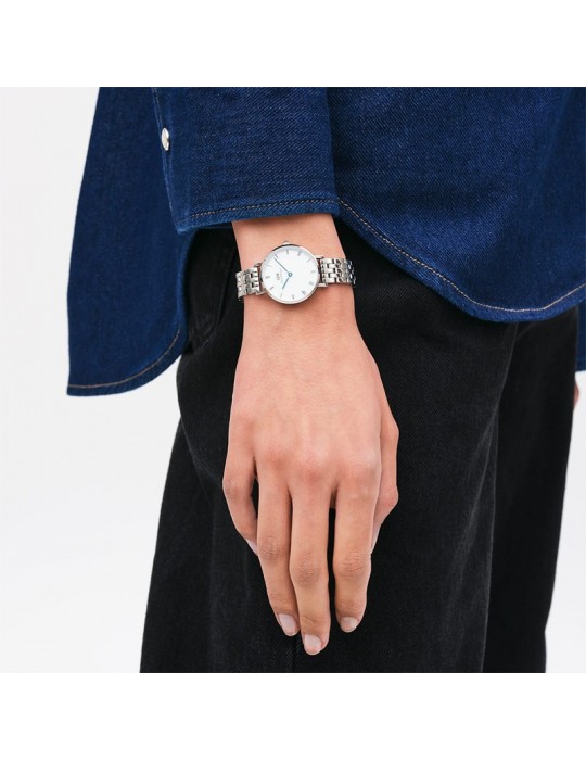 Daniel Wellington Watch - 5-Link Silver -28mm - White - DW00100685