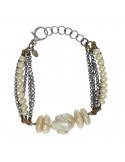 Della Rovere Bracelet - 925% Silver - Hematite Spheres - Pearls - BRDR7003