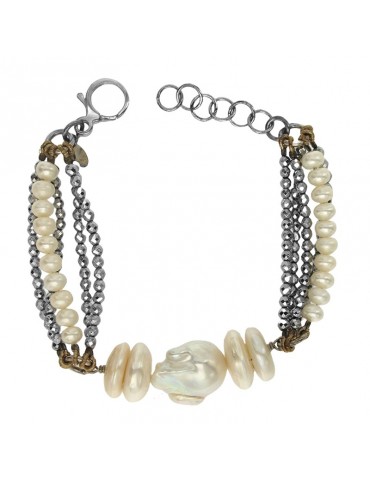 Bracciale Della Rovere - Argento 925% -Sfere di Ematite-Perle-BRDR7003 2