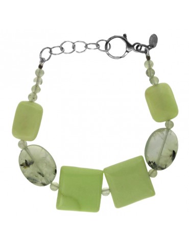 Della Rovere Bracelet - 925% Silver-Green Jasper-Lemon Quartz-DR119