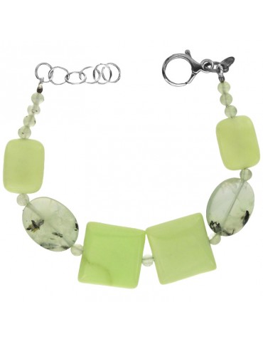 Bracciale Della Rovere - Argento 925%-Diaspro Verde-Quarzo Lemon-DR119 2