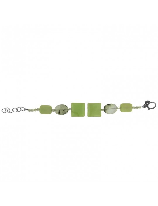 Della Rovere Bracelet - 925% Silver-Green Jasper-Lemon Quartz-DR119