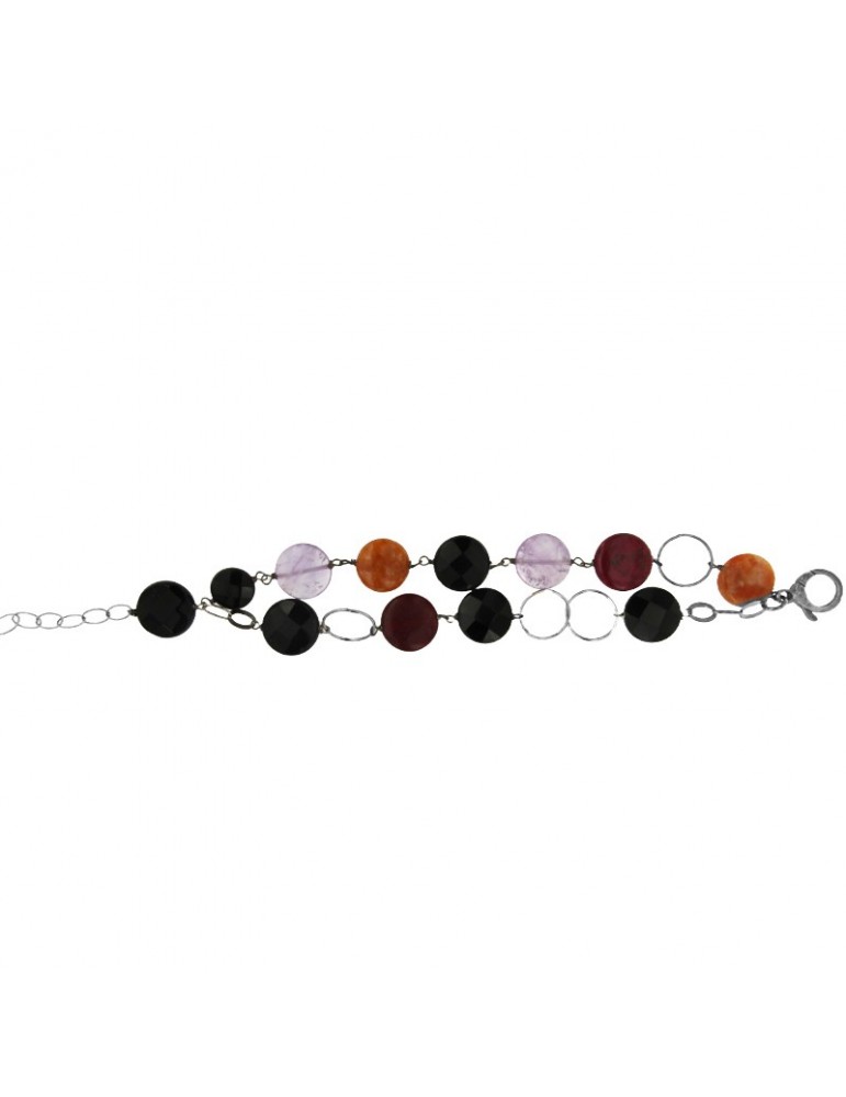 Bracciale Della Rovere-Argento 925%-Onice Nero-Ametista-B071602G140076AD