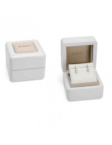 Orecchini Nimei - Oro Bianco 18 carati - Perle Akoya - 7,5 - 8 mm - Diamanti - MKG758B 2