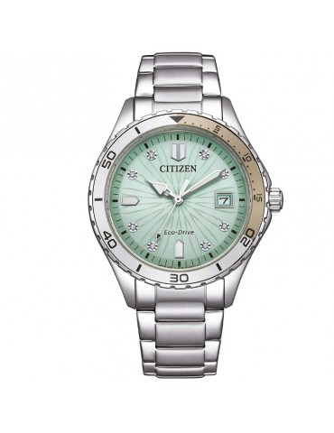 Citizen Women's Watch - Lady Eco-Drive 37mm Turquoise with Zircons - 0