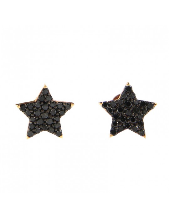 Orecchini Buonocore - Stelle - Oro Rosa 18 carati - Diamanti Neri 0,57 ct - 186O01NW