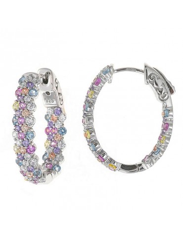 Orecchini Salvatore Plata - Balanced-a Cerchio-Cubic Zirconia-136A0655