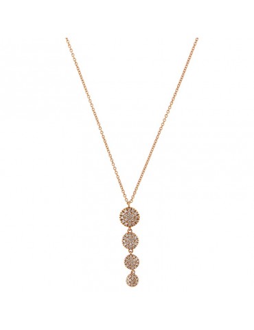 Collana Buonocore - Oro Rosa 18 carati - Pendente - Diamanti 0,27 ct - 257C01DP
