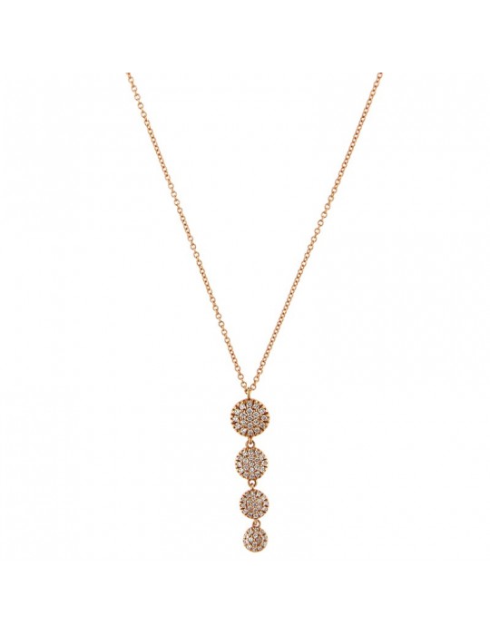 Collana Buonocore - Oro Rosa 18 carati - Pendente - Diamanti 0,27 ct - 257C01DP