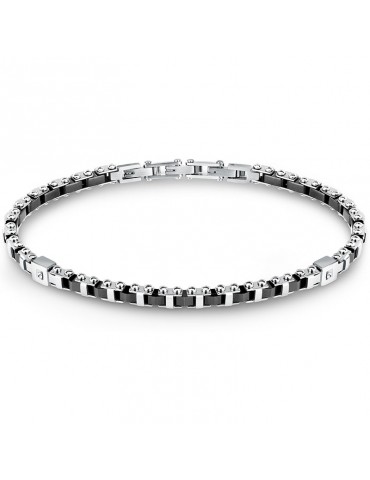 Bracciale Sector - Ceramic - Acciaio 316L - Ceramica Nera - SAFR38