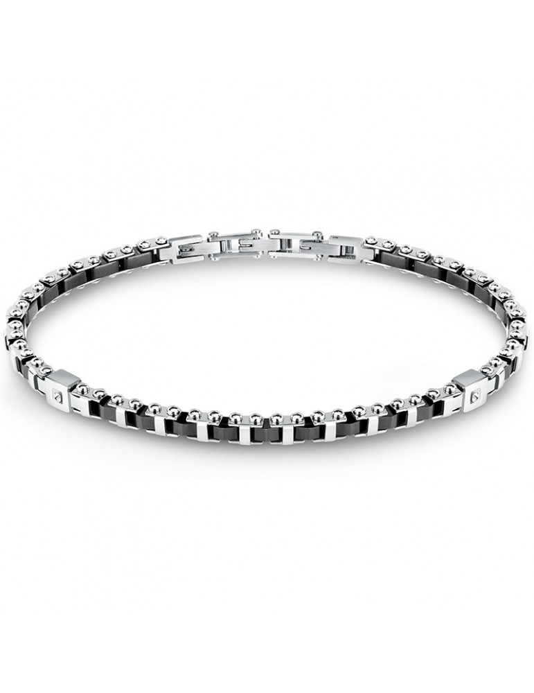 Bracciale Sector - Ceramic - Acciaio 316L - Ceramica Nera - SAFR38