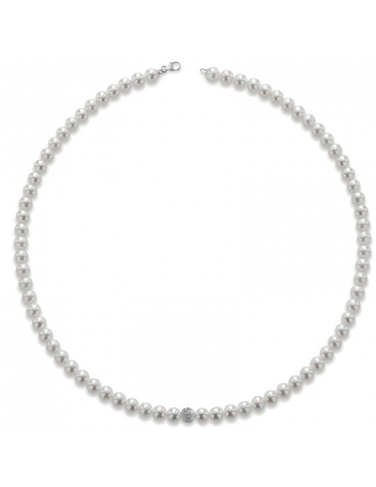 Lelune Classic Necklace with Cultivated Pearls 4,5-5 mm for Women - 0