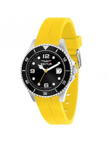 Orologio Sector - 230 - Tempo e Data - Giallo - 39mm -Nero-R3251161058