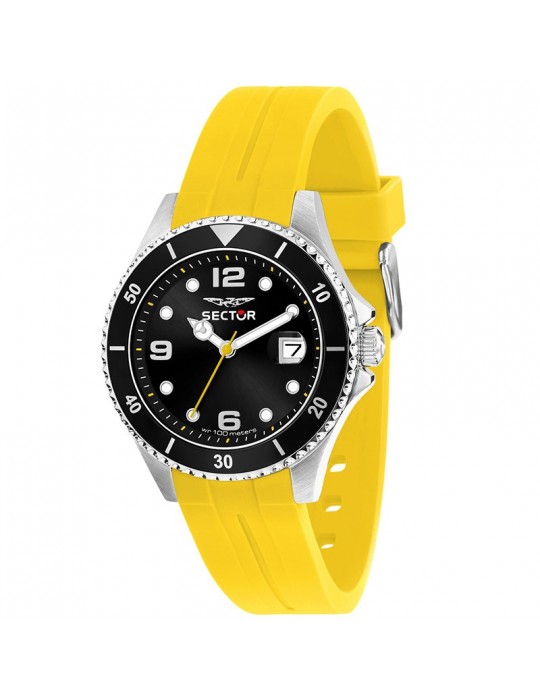 Orologio Sector - 230 - Tempo e Data - Giallo - 39mm -Nero-R3251161058