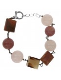 Della Rovere Bracelet - Rose Quartz - Jasper Square - BRDR070
