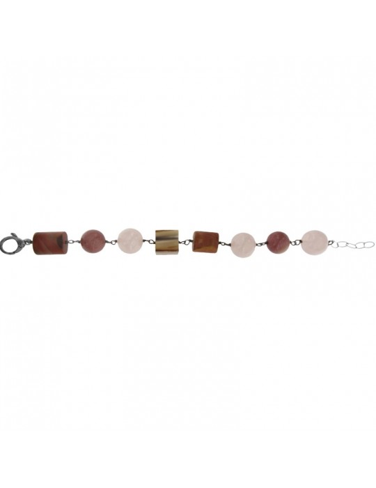 Della Rovere Bracelet - Rose Quartz - Jasper Square - BRDR070