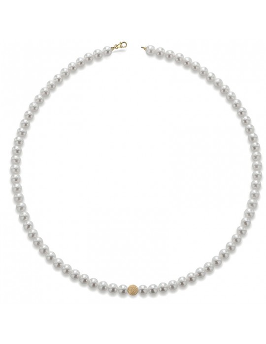 Lelune Classic Necklace with Cultivated Pearls 5-5,5 mm for Women - 0