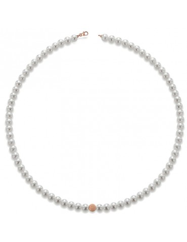 Collana Lelune - Classic - Perle  5,5 - 6 mm - Oro Rosa - LLNK0160P