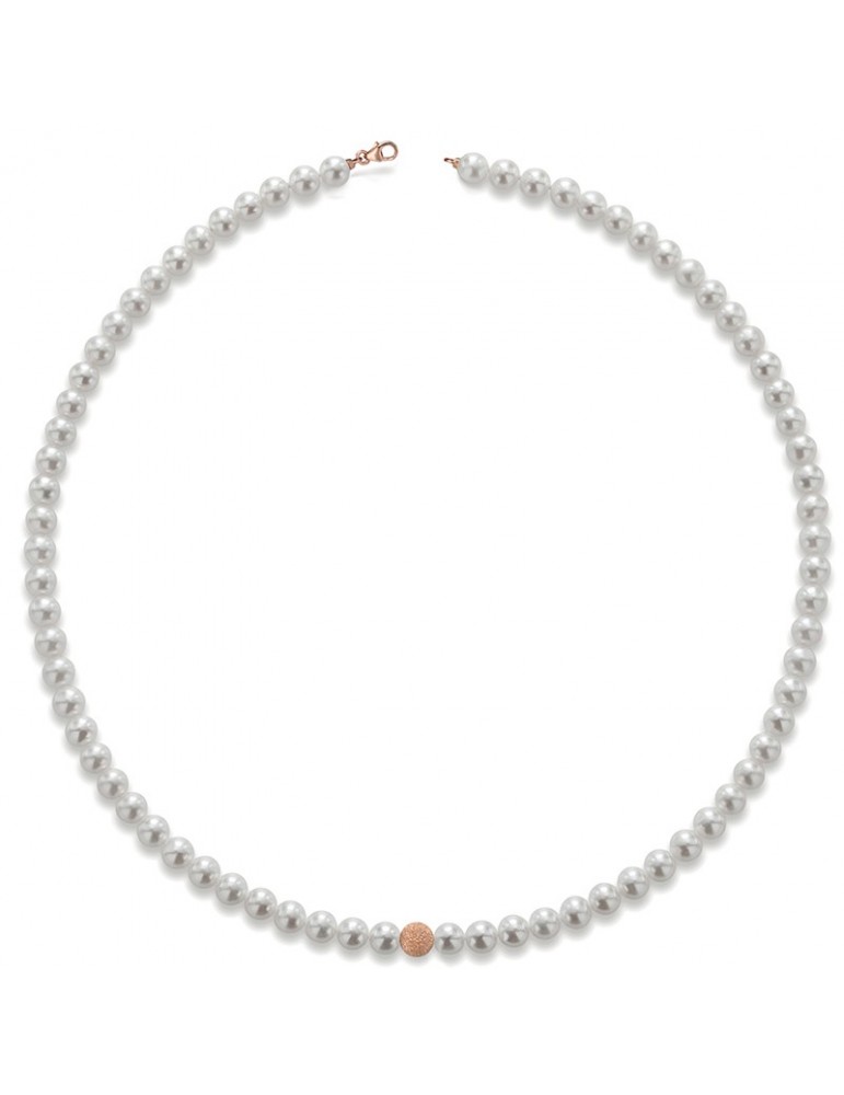 Collana Lelune - Classic - Perle  5,5 - 6 mm - Oro Rosa - LLNK0160P