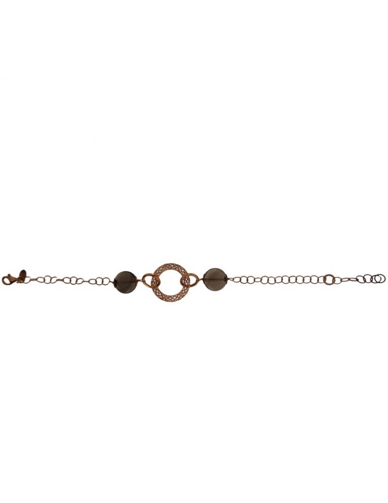 Della Rovere Bracelet - Pink - Central Ring - Smoky Quartz - DR207