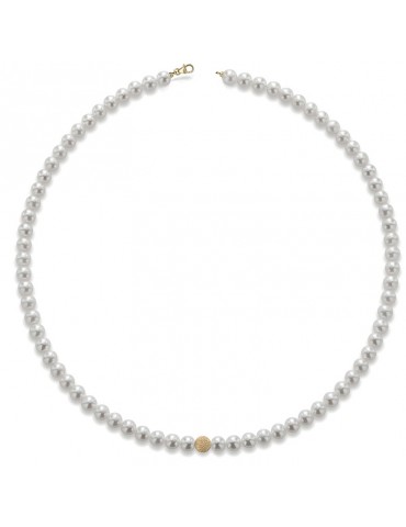 Collana Lelune - Classic - Perle  6- 6,5 mm - Oro Giallo - LLNK0165Y