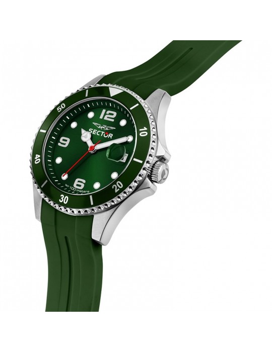 Sector Men's Watch - 230 - Time and Date - 39mm-Green-R3251161055