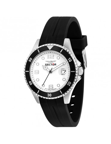 Sector Watch - 230 - Time and Date - White - 39mm - Black - R3251161057