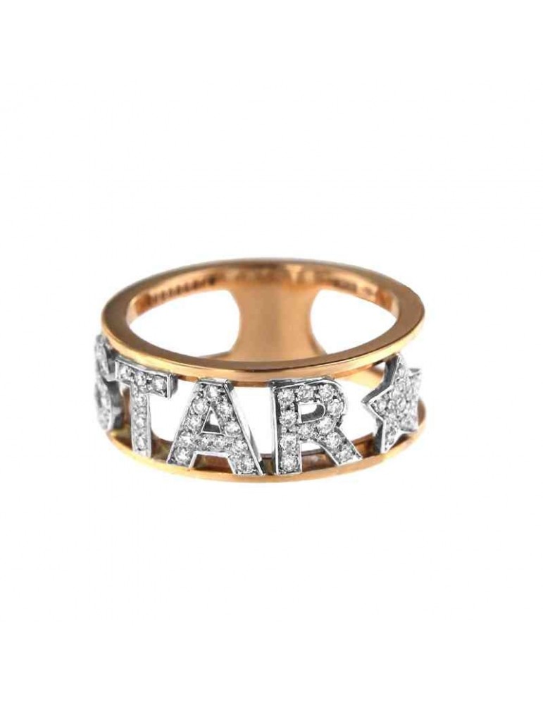 Anello Buonocore - Letters - Oro Rosa 18 carati STAR - Diamanti 0,27 ct - 010A118DB