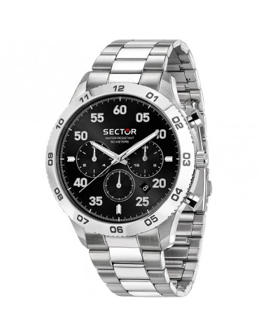 Orologio Sector - 270 - Multifunzione - Silver - 45mm-Nero-R3253578032