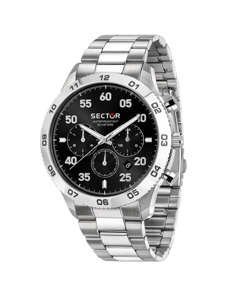 Orologio Sector - 270 - Multifunzione - Silver - 45mm-Nero-R3253578032