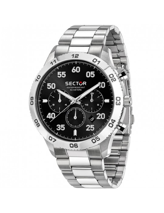 Orologio Sector - 270 - Multifunzione - Silver - 45mm-Nero-R3253578032