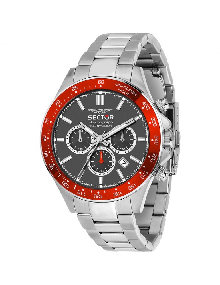 Sector Watch - 230 - Silver and Red - 43mm - Gray - R3273661036