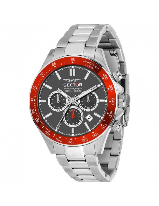 Sector Watch - 230 - Silver and Red - 43mm - Gray - R3273661036
