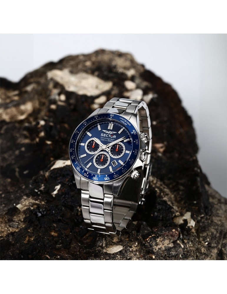 Sector Watch - 230 - Multifunction - Silver - 43mm - Blue-R3273661037