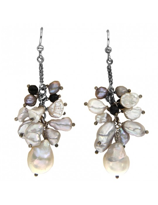 Della Rovere Earrings - Pendants - Cluster of Baroque Pearls - 21490S160