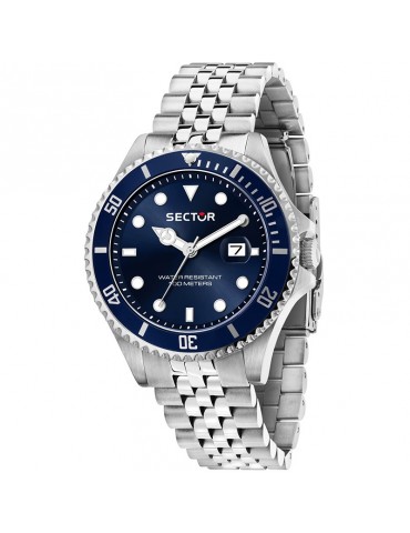 Orologio Sector - 230 - Tempo e Data - Silver - 43mm - Blu-R3253161053
