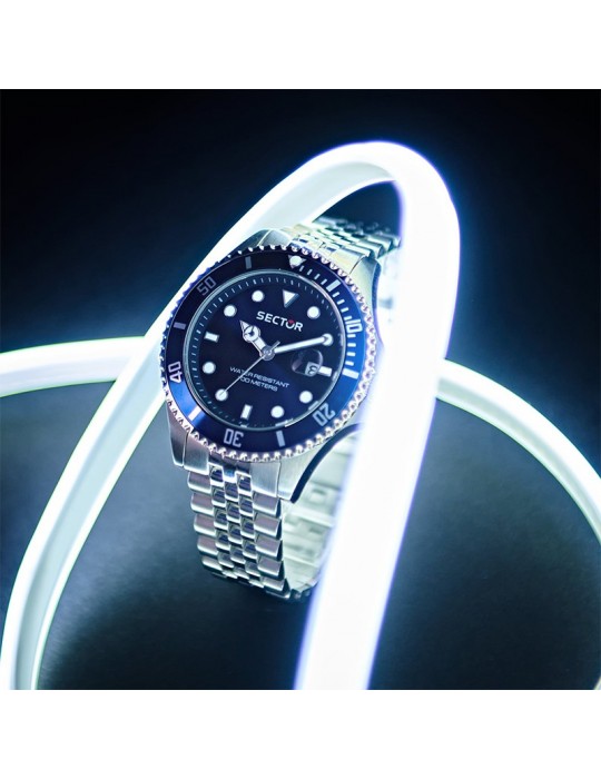 Orologio Sector - 230 - Tempo e Data - Silver - 43mm - Blu-R3253161053