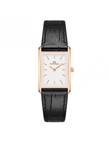 Daniel Wellington-Bound Black Crocodile Watch -32x22mm-White-DW00100693