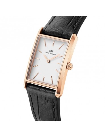 Daniel Wellington-Bound Black Crocodile Watch -32x22mm-White-DW00100693 2