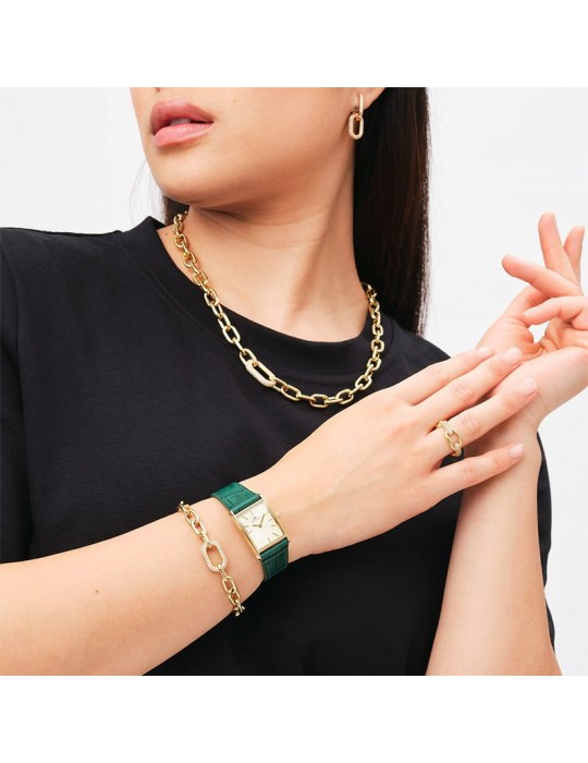 Orologio Daniel Wellington - Bound Crocodile  - 32x22mm - Champagne - DW00100695
