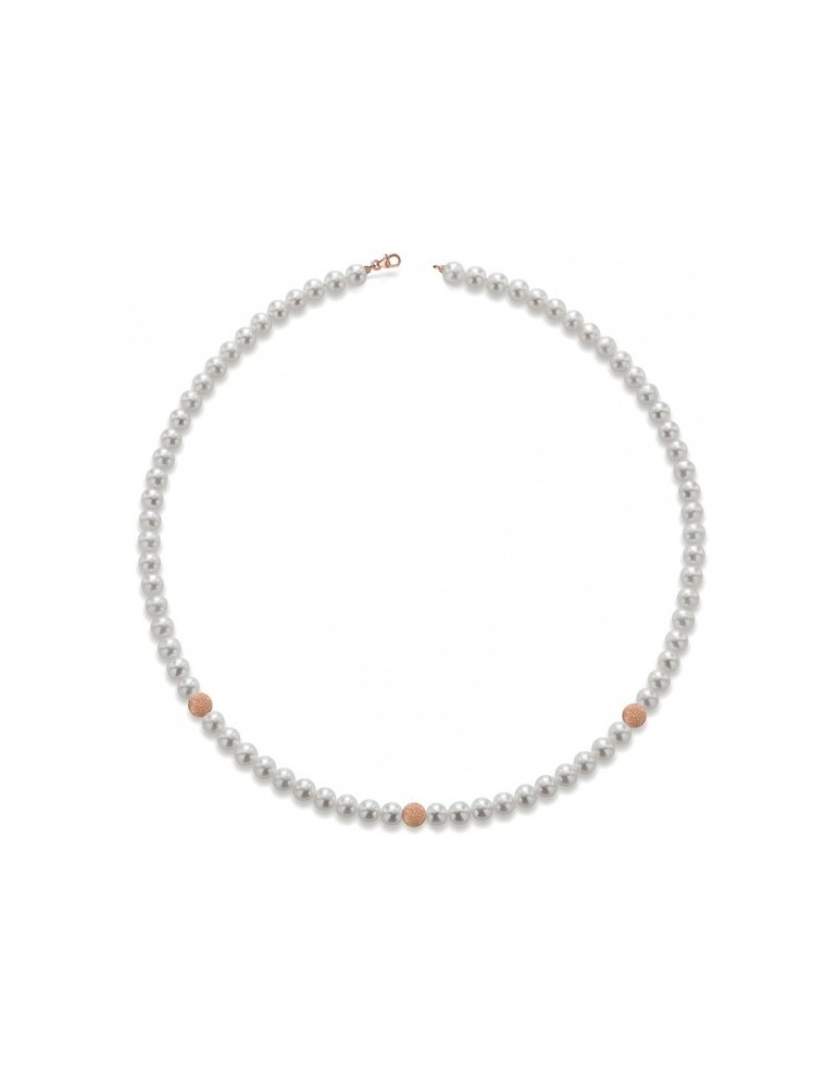 Collana Lelune - Classic - Perle  6,5 - 7 mm - Oro Rosa - LLNK0370P