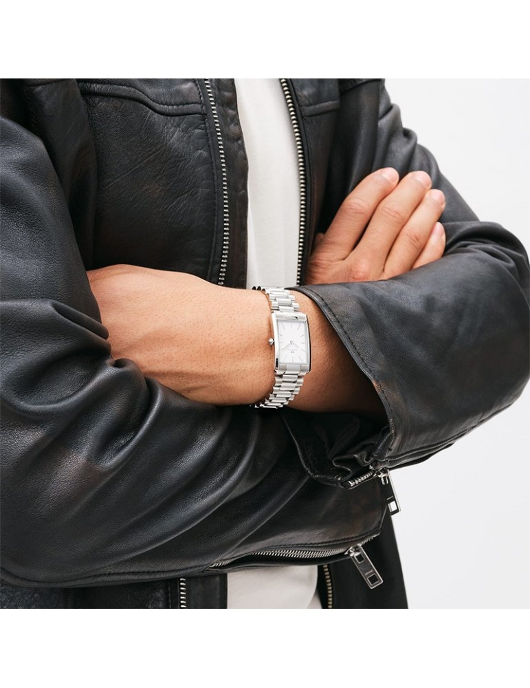 Daniel Wellington Watch-Bound 3-Link Silver-35x24mm-White-DW00100701