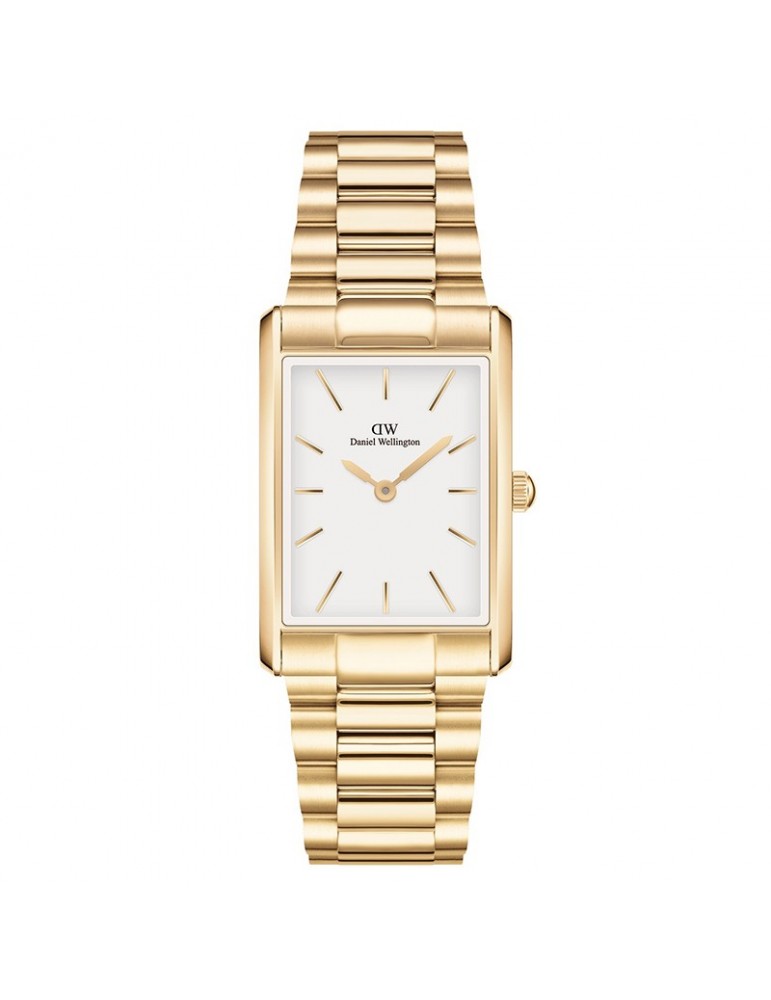 Daniel Wellington Watch-Bound 3-Link Gold-35x24mm-White-DW00100703